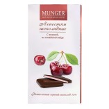 Munger шоколад горький 72% с вишневой начинкой, лепестки, 50 гр